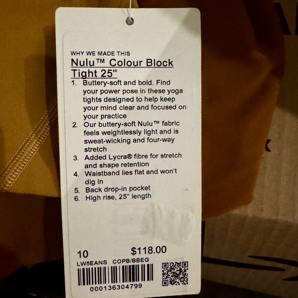 Lululemon Nulu Color Block Tights - Picture 6 of 7